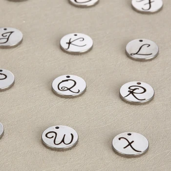 Alphabet Letter Charms A-Z Round Stainless Steel Charm Pendant For Bracelet DIY Making Jewelry Findings Wholesale 130Pcs/Lot
Alphabet Letter Charms A-Z Round Stainless Steel Charm Pendant For Bracelet DIY Making Jewelry Findings Wholesale 130Pcs/Lot