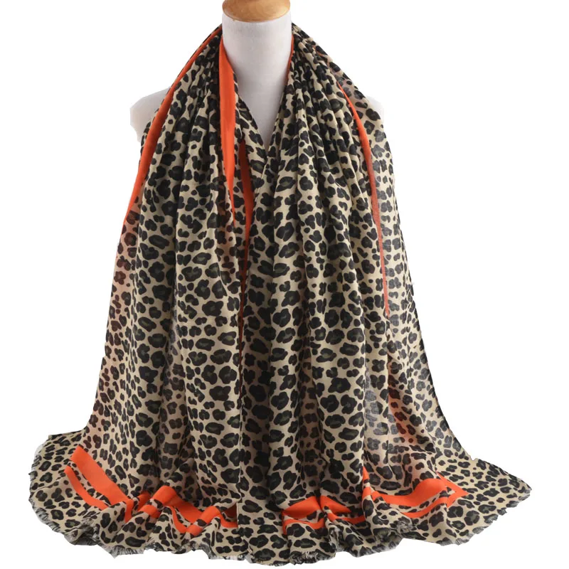 2019 Autumn Winter Leopard Dot scarf,stripe scarf,Print Neckerchief,print leopardo,Luxury Brand Foulards Muslim Hijab 90cm*170cm - Image 5
