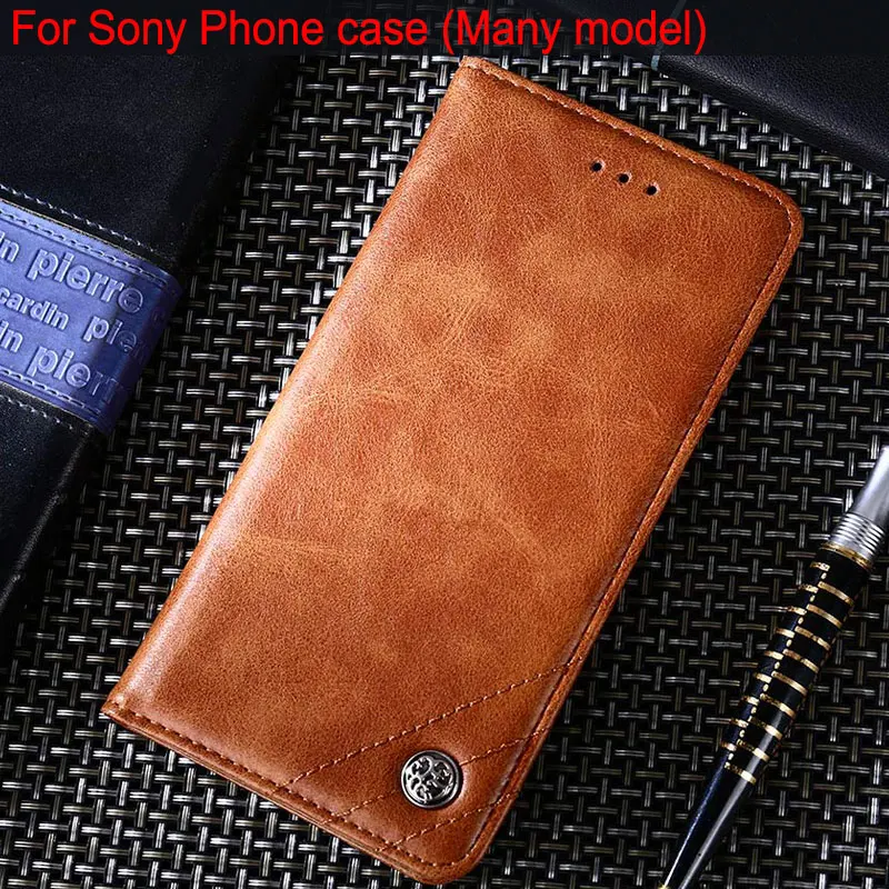 

Case for Sony xperia L1 L2 L3 Z4 Z5 Z6 X XA XA1 XA2 XA3 XZ XZ1 XZ2 XZ3 premium compact Leather Case Flip cover Without magnets