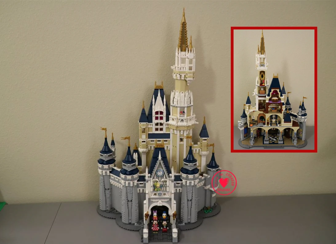 

New Cinderella Princess Castle fit legoings Princess figures Model Building Block bricks 71040 Kid DIY Toy gift kids girls kids