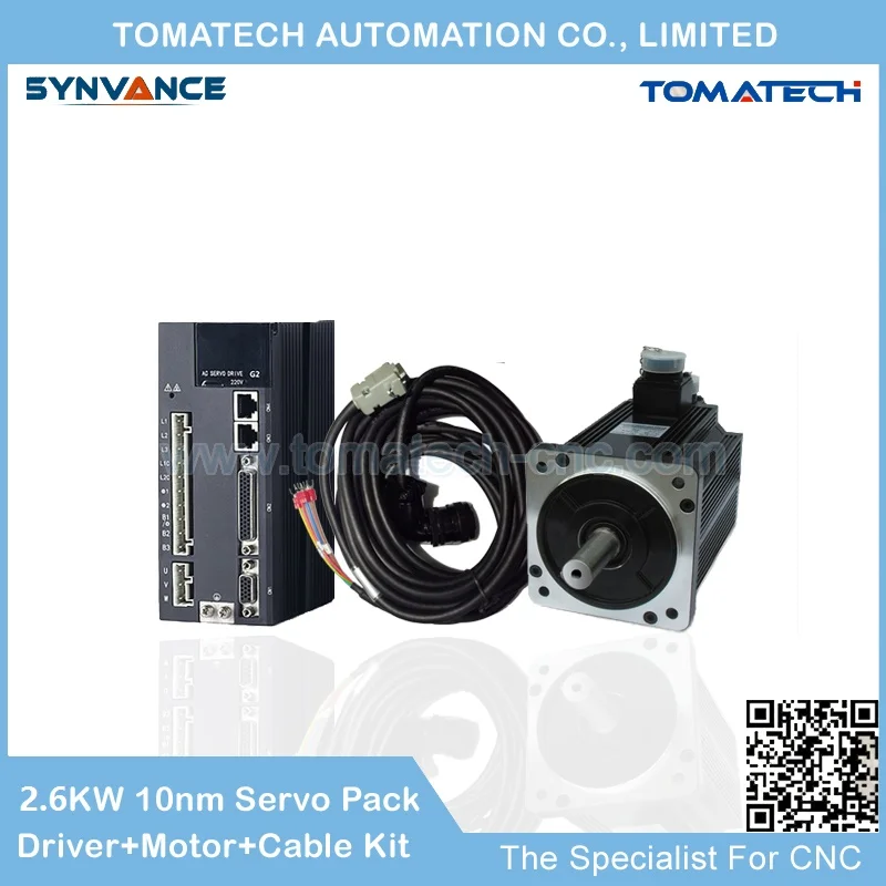 

TOMATECH New Generation servo kit G2 Series High quality10nm 2500rpm 2.6KW AC servo ENGINE driver