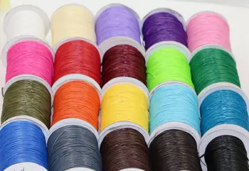 

165 m/roll 1MM Diameter Waxed Thread Polyester Cord String Strap Wholesale Necklace Rope Bead Fit Bracelet cords