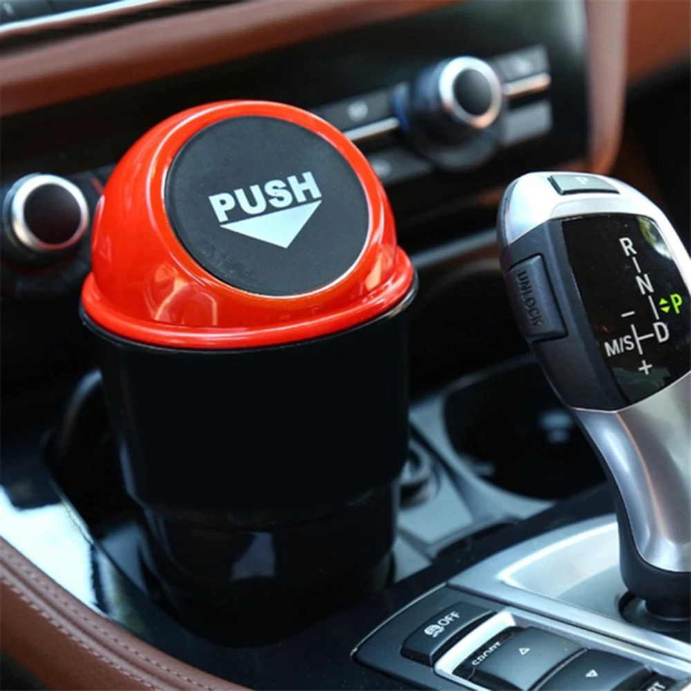 Mini Home Auto Car Waste Trash Rubbish Bin Can Garbage Dust Case Storage Holder Automobiles Storage Bag