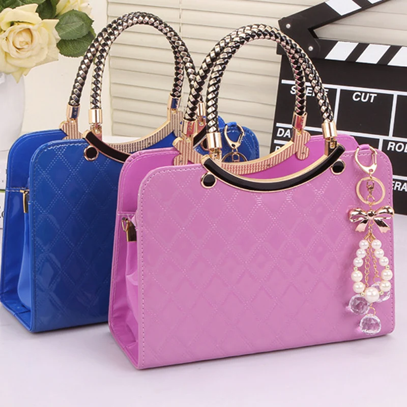 

New Women Handbag PU Leather Handle Bags Fashion Large Capacity Pendant Satchel Bag High Quality Ladies Handbag Satchels