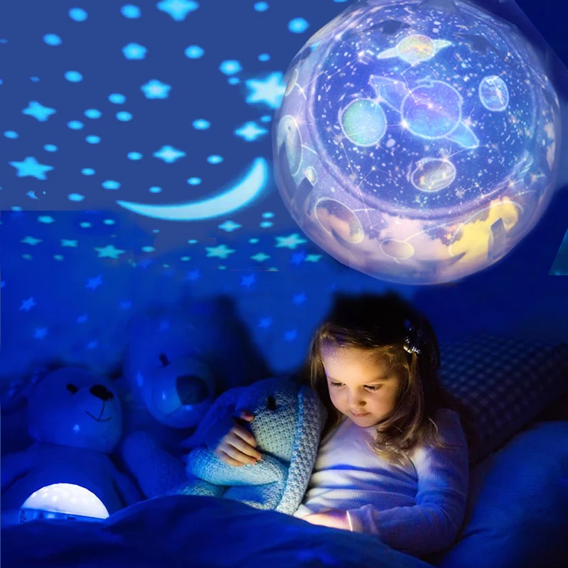 Baby Luminous Toys Night Sleep Light Moon Star Sky sleep USB Projection