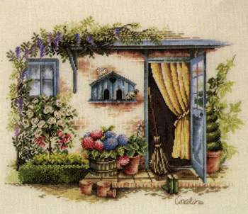 Por Garden Gate Kits Lots From Fish Cross Sch C733 The Gate Of Garden Patterns On Needlework For Embroidery Counted
