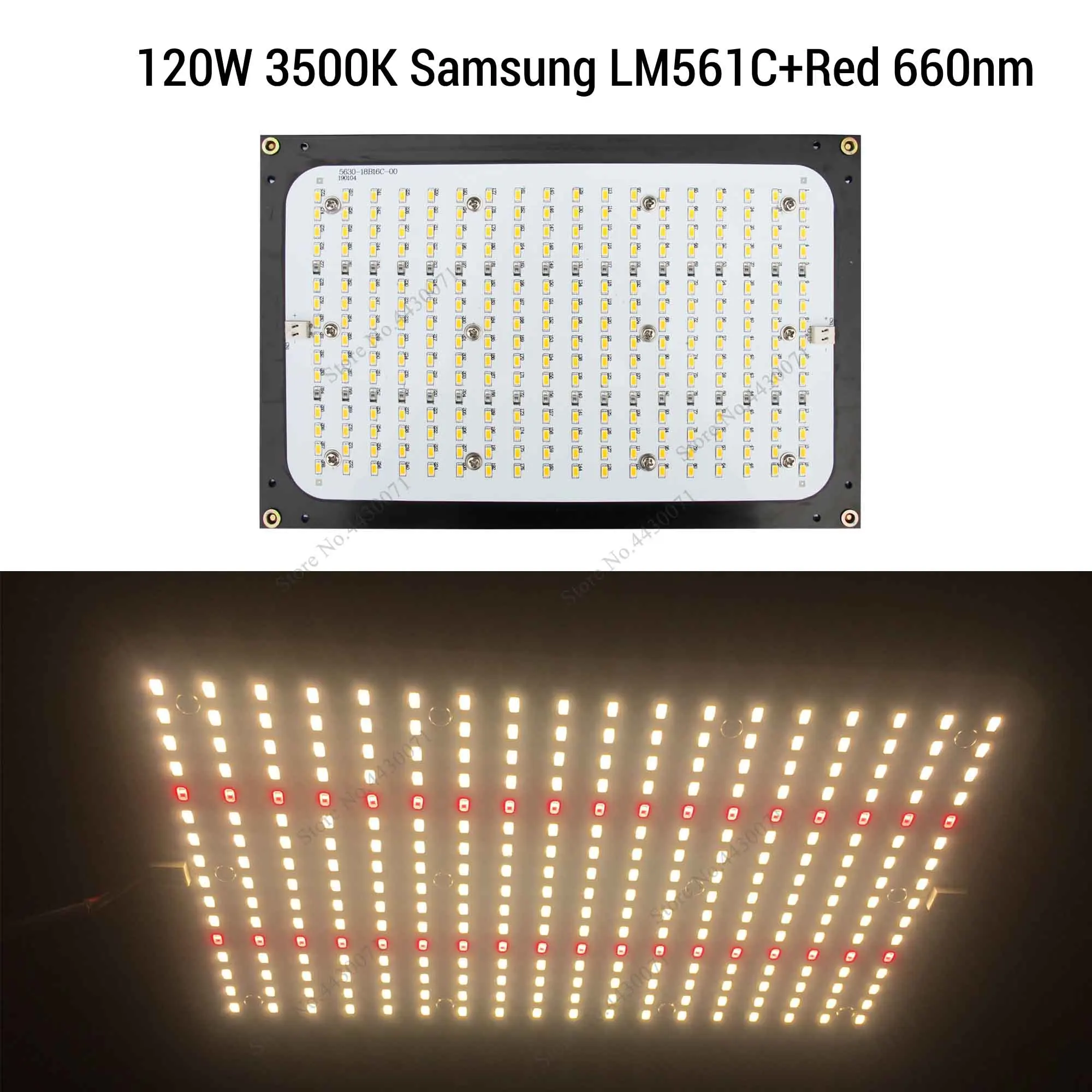 Samsung LM301B 3000 K/3500 K+ 288 нм шт Светодиодный светильник для выращивания квантовой платы Meanwell драйвер полный спектр DIY светодиодный светильник для выращивания растений - Испускаемый цвет: 120W LM561c 660nm