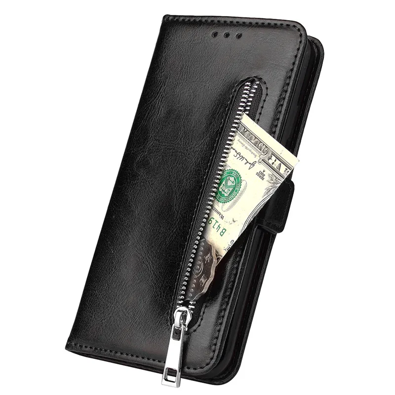 For Fundas iPhone X Case on for iPhone X XR XS 11 Pro Max 6 6S 7 8 Plus Cover Luxury Classic Zipper Wallet Leather Phone Cases