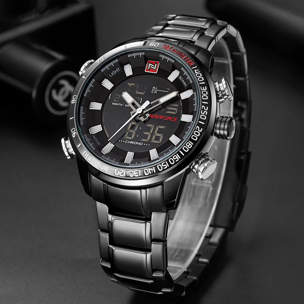 NAVIFORCE Quartz Wristwatch Mens Watches Top Brand Luxury Sport Military Watch Men Clock Stainless