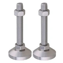 Нержавеющая сталь 60 мм Диаметр M16x100mm резьба фиксированные регулируемые ножки для машинной МЕБЕЛИ ноги Pad Максимальная нагрузка 2 тонн упаковка из 2