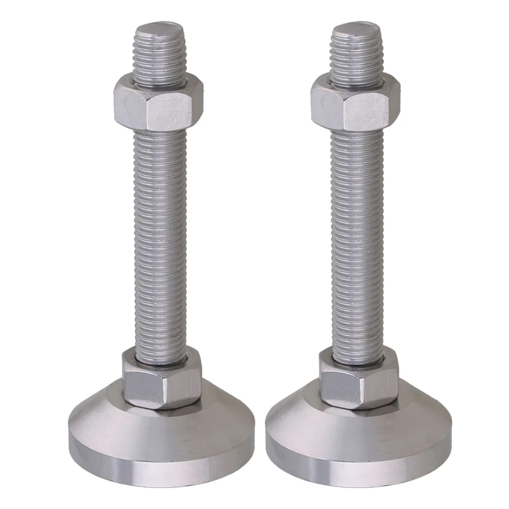 Stainless Steel 60mm Dia M16x100mm Thread Fixed Adjustable Feet For