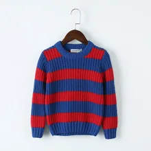 Высококачественный осенне-зимний свитер для мальчиков, пуловеры с круглым вырезом, детская одежда, модные разноцветные свитера