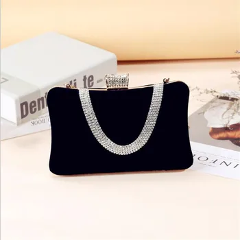 

2020 new women velour wedding dinner bags diamond banquet clutch wallets party bags with chain drop shipping MN1297