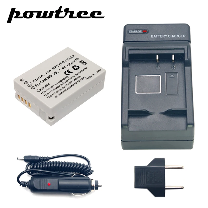 1Pcs NB 10L NB 10L NB10L Battery + Charger kit for Canon PowerShot G15