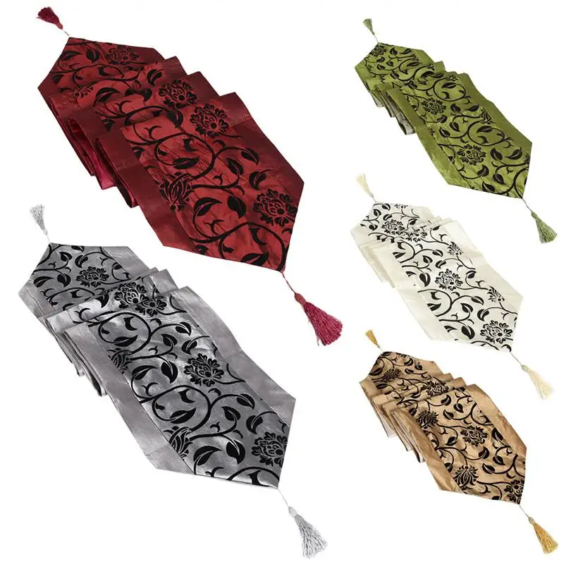 

Table Runner Polypropylene Fiber Floral Print Table Cloth Table Runner Home Wedding Party Decoration