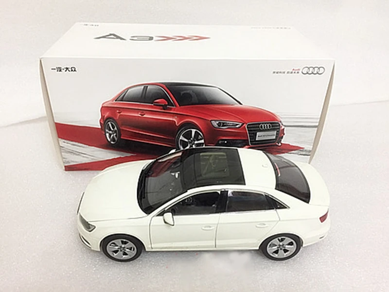 Белый/черный 1:18 Модель автомобиля Audi A3 2012 Седан сплав мини автомобиль миниатюрный автомобиль коллекция подарков