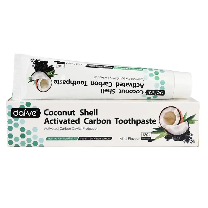 

Toothpaste Coconut Shell Activated Charcoal Teeth Whitening Toothpaste Natural Black Mint Flavor Dropshipping