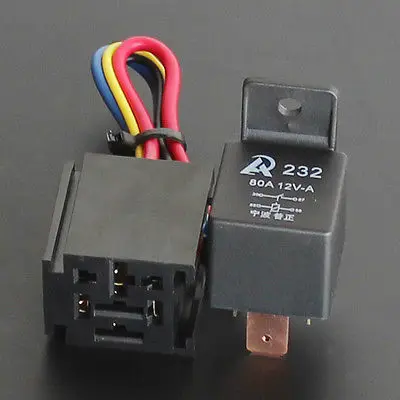 

2pk 4Pin Over 80AMP 12v Relay & 4-WIRE SOCKETS 80 AMP AUTO RELAY free shipping