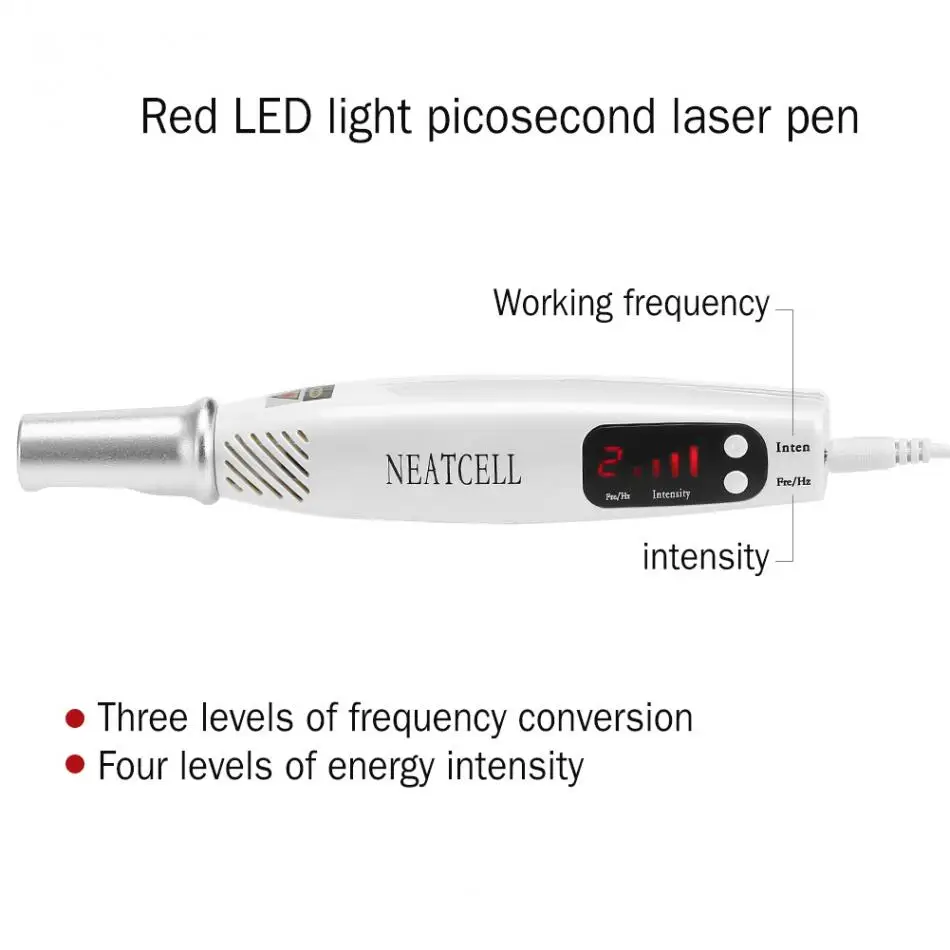 Picosecond лазерная ручка красный синий свет терапия тату шрам моль веснушки удаление Темный инструмент для удаления пятен уход за кожей красота США Plug