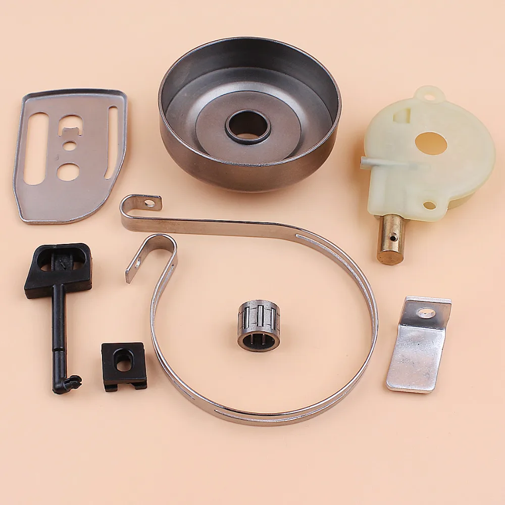 Haishine Clutch Drum Oil Pump Brake Band Bar Plate Choke Rod Kit for Husqvarna 142 137 136 36 41 Chainsaw