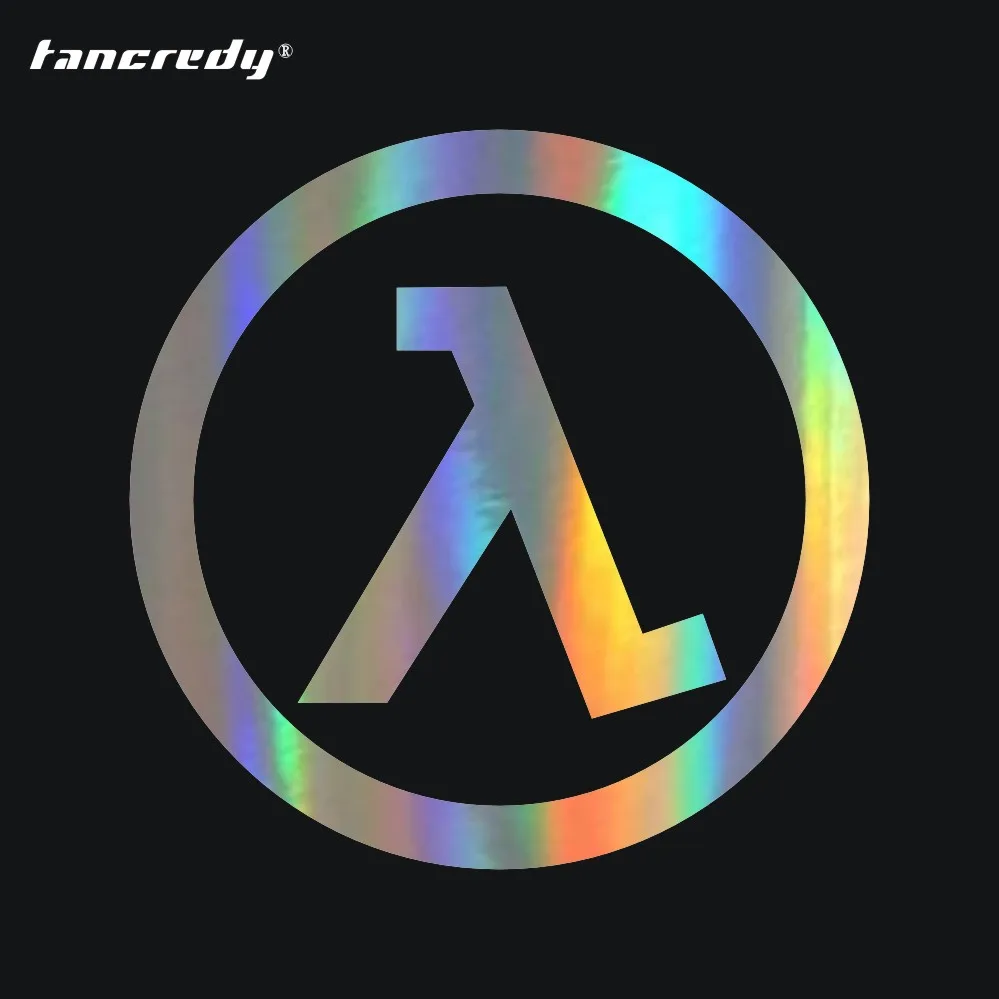 

Tancredy The 2nd Half Price 13.6*13.6cm 3D Car Styling Stickers Half Life Logo Car Stickers and Decals Car Body Stickers