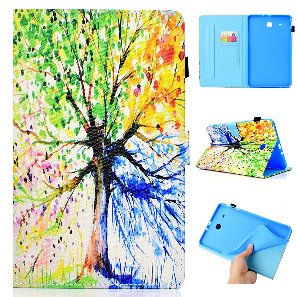 Модный чехол с мультяшным рисунком для Samsung Galaxy Tab E 9 6 &quotT560 SM T560 T561 подставкой слон