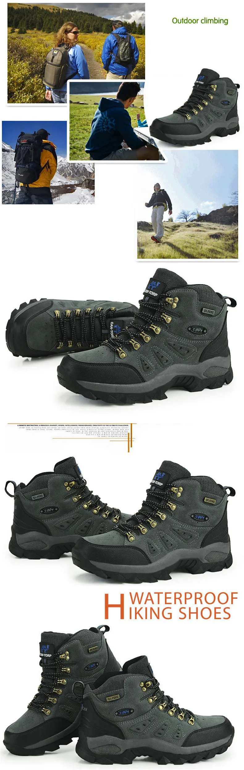 High Quality Unisex Hiking Shoes New Autumn Winter Brand Outdoor Mens Sport Cool Trekking Mountain Woman Climbing Athletic Shoes (9)