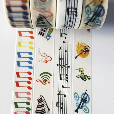 Jiataihe васи клейкая лента наклейка kawaii канцелярские принадлежности музыкальные ноты маскирующая лента Музыка не набор клейкая лента для скрапбукинга