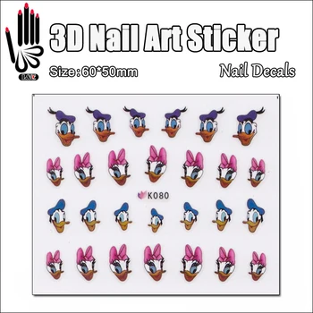 

1 Sheet Nail Art Decal K080 3D Cartoon Duck Design Nail Art Sticker Decal For Nail Art Decoration