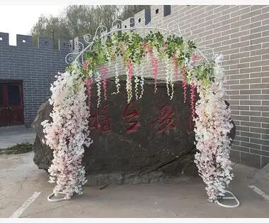 

Arch iron art. Wedding opening sakura flower arch..014
