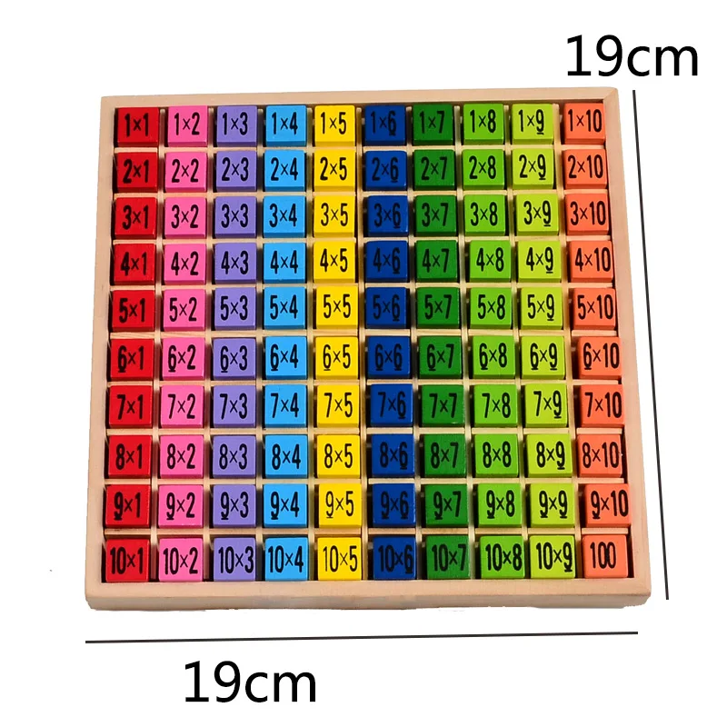10*10 Таблица размножения детская деревянная доска для обучения математике и обучения