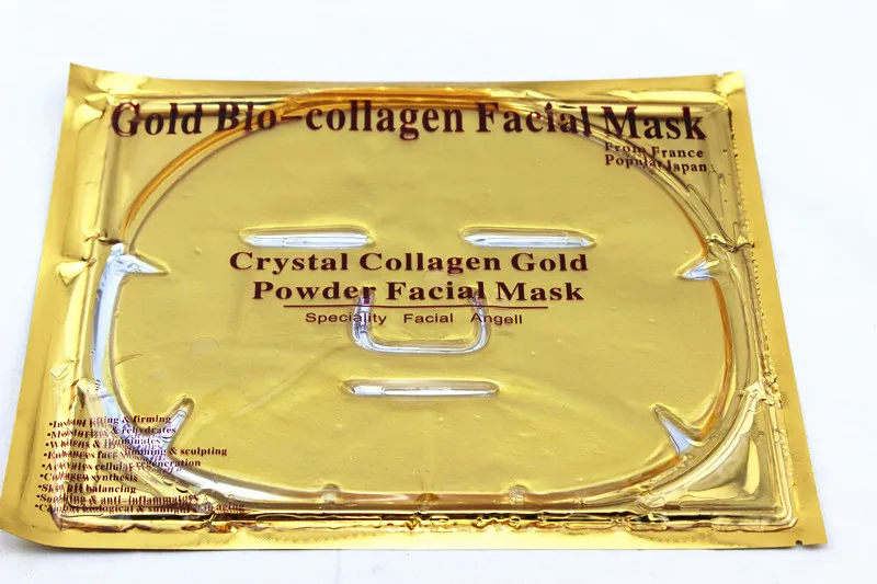 Wholesale 5 pcs/lot Crystal Gold Bio Collagen Collagen Facial Mask Gold