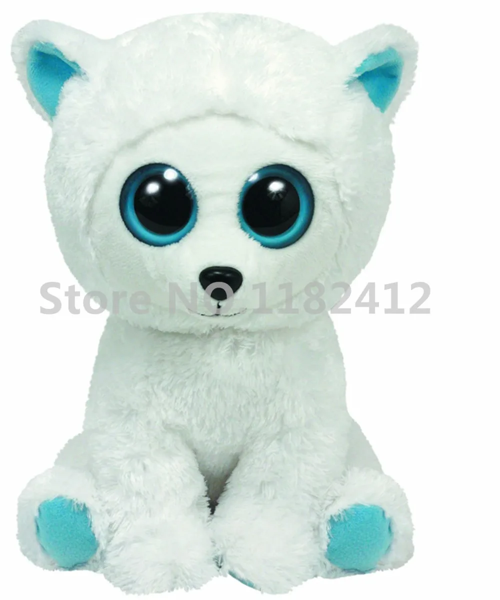 Ty Beanie Boos Tundra the Polar Bear Plush Cute Stuffed Animal Big Eyes