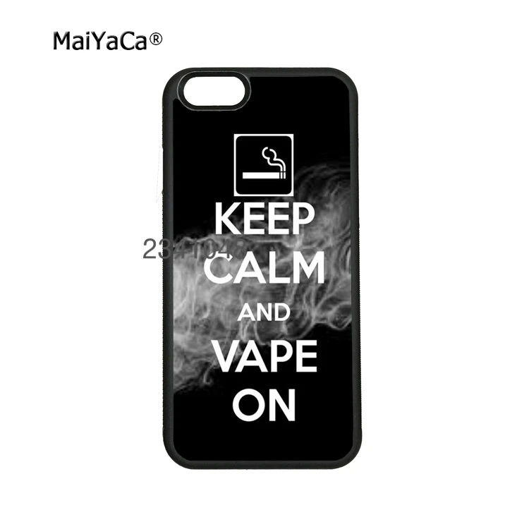 keep calm and vape on TPU soft side phone cases for iphone 11 pro max 5s se 6 6s plus 7 7plus 8 8plus X XR XS MAX silicone case