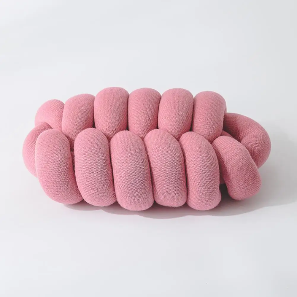 Большой размер креативный завязанный шар подушечка диванная подушка поясная подушка, домашний диван кровать декоративные куклы игрушки для детей - Цвет: Leather pink