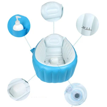 

Baby Inflatable Bathtub PVC Thick Portable Bathing Bath Tub for Kid Toddler Newborn SKD88