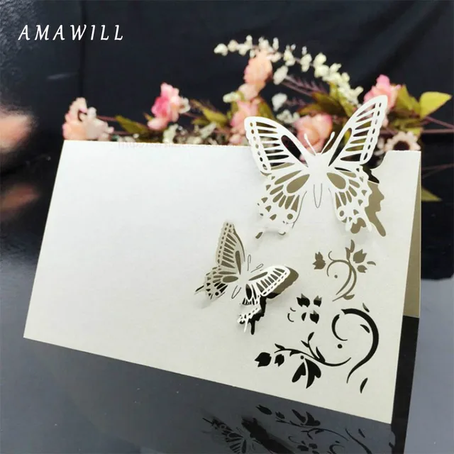 Amawill 100 Piece Surat Undangan Undangan Pernikahan Laser Cutting
