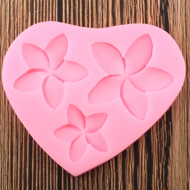 3D Plumeria Virágszilikon Penész Cupcake Topper Esküvői Torta Díszítő Szerszámok Fondant Sütés Süti Csokoládé Cukorkák Formái - Image 4