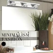 Высококачественный светодиодный настенный светильник для ванной комнаты с кристаллами, дуговая линза, водонепроницаемые лампы, зеркальное освещение