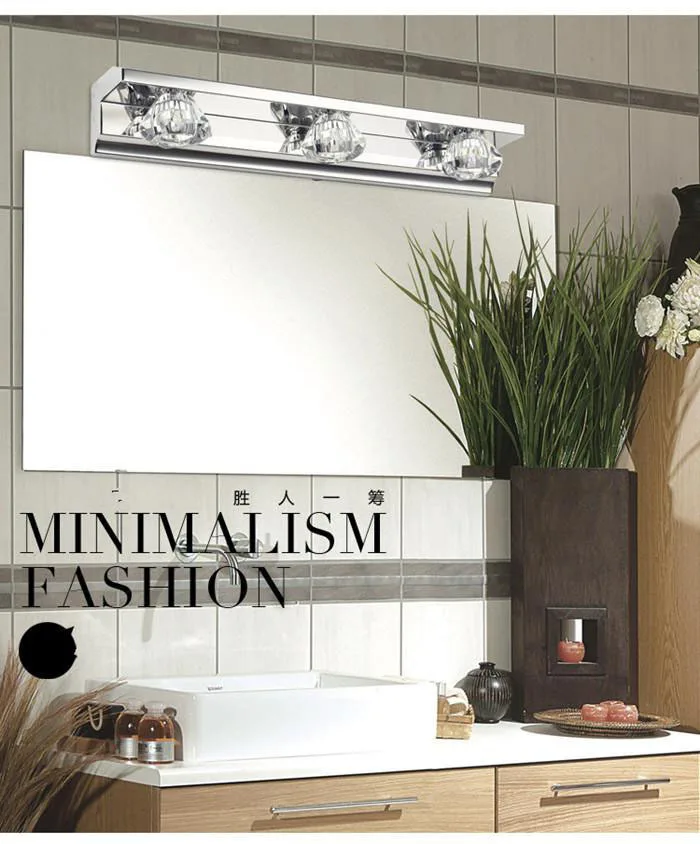 High quality LED Crystal Bathroom wall lamp Lens ark light Waterproof