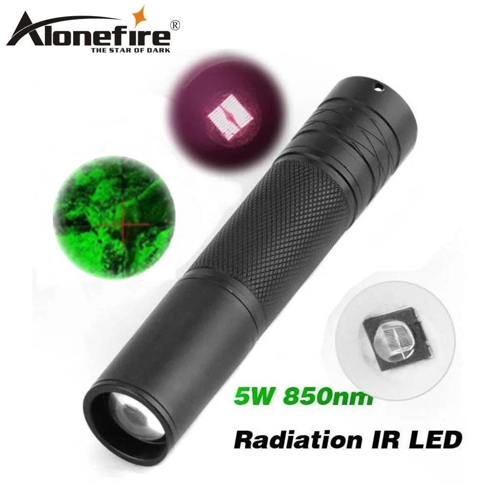AloneFire IR01 IR светодиодный светильник фонарь с дальностью инфракрасного излучения 10 Вт IR 850nm светодиодный охотничий светильник, фонарь ночного видения, светильник-вспышка