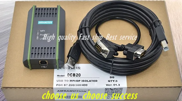 Isolated Programming Cable 6ES7972-0CB20-0XA0 For S7-200//300//400 PLC USB-MPI PPI