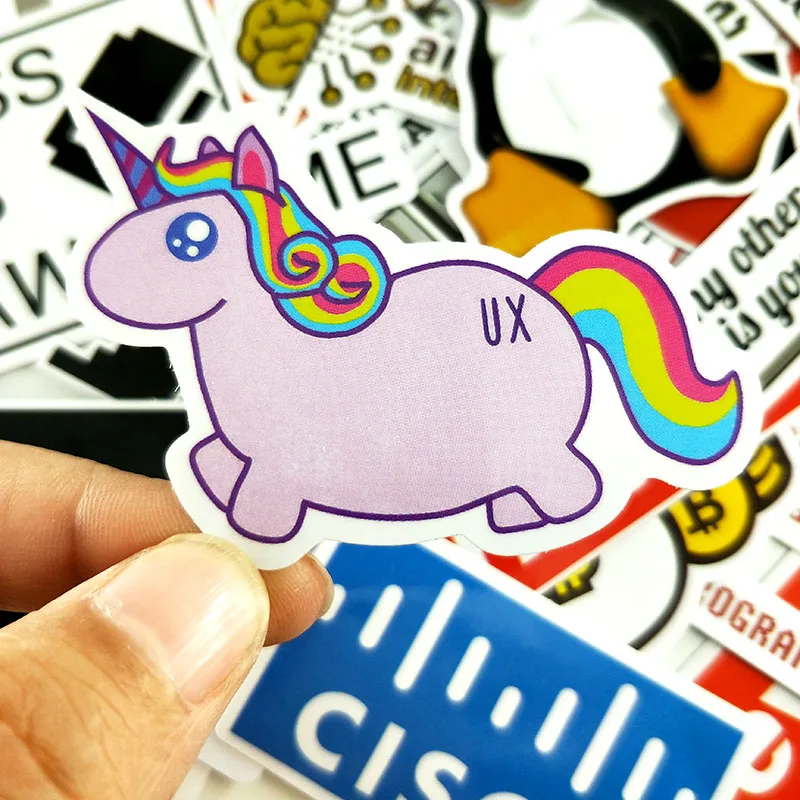 40Pcs Programming Stickers Java JS Php Docker Bitcoin Html Cloud Language APP Logo Funny Stickers For Laptop Car DIY Stickers