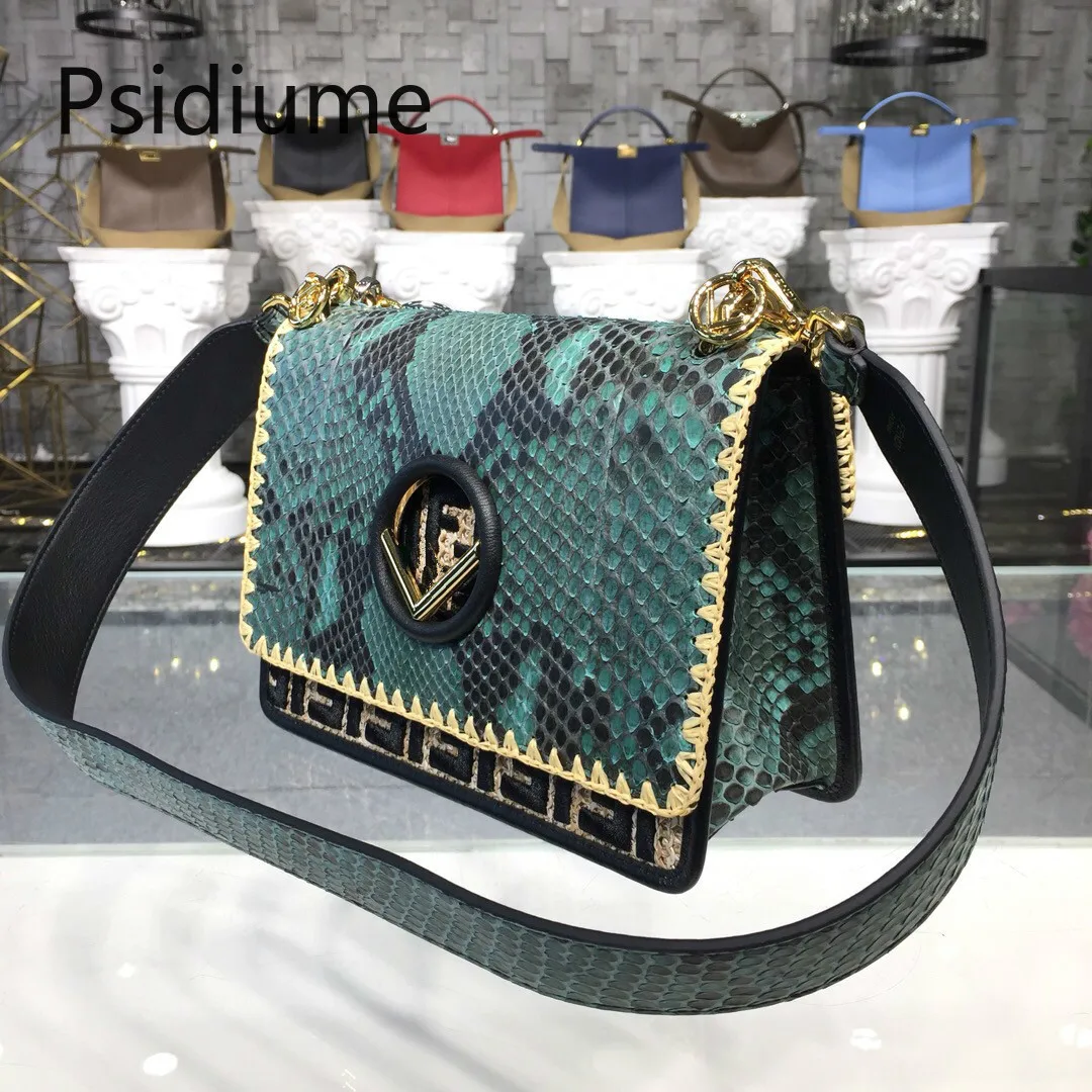 

Python Leather Bag Genuine Real Leather Top Designer Brand Bag Ins Hot Wenman High Quality Factory Direct Sale Handmade Handbag