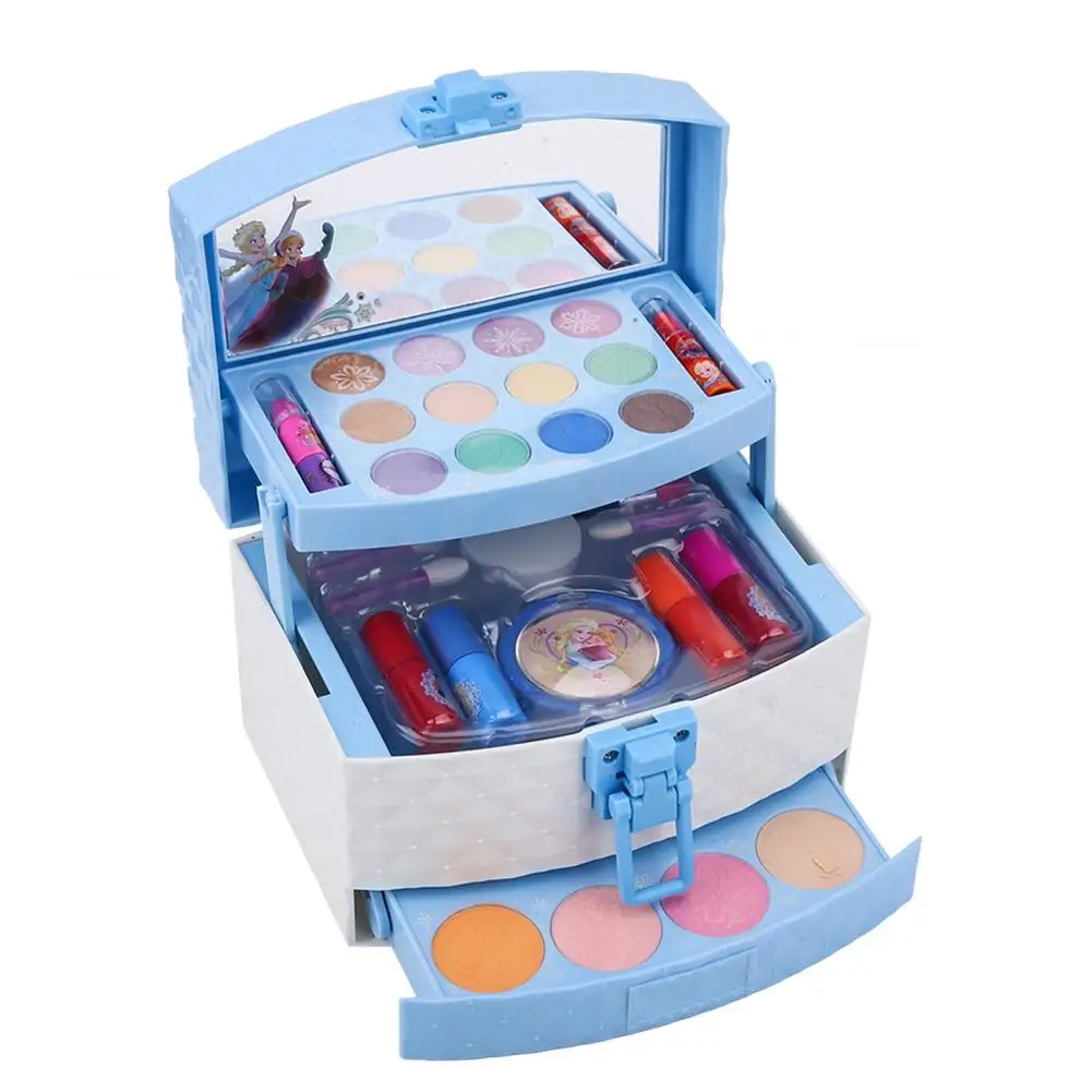 2019 disney новейший детский узор коробка для девочек Predend Play Косметика набор Тени для век Блеск для губ щетка зеркало косметический набор