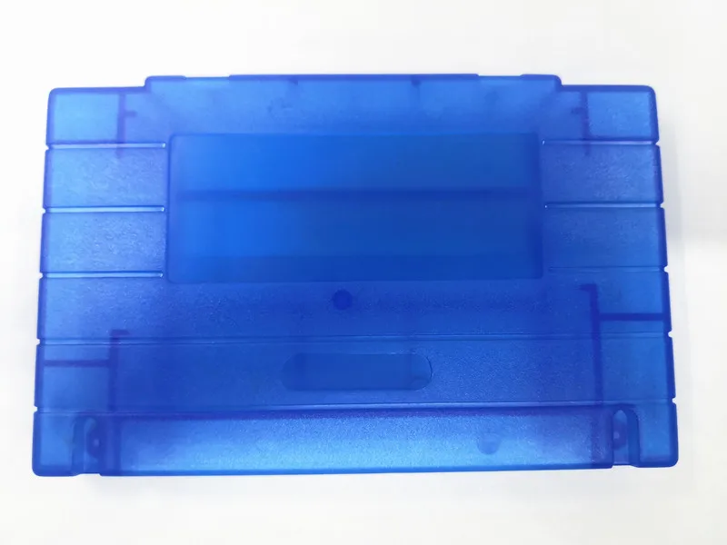 5PCS Replacement Game Cartridge For SNES 16bit game card Shell For USA Version Transparent blue Game Player
