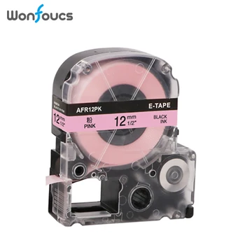 

Compatible Epson Kimji Label Tapes LK-4LBK SFR12PK 12mm*5m Black On Pink Ribbons For LabelWorks LW-300 LW-600P Decoration Riband