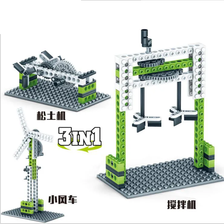 

Yantjouet 3in1 Inventor Machine Blender Scarifier Windmill Building Blocks Figures Brick DIY Toy Compatible Children Gift