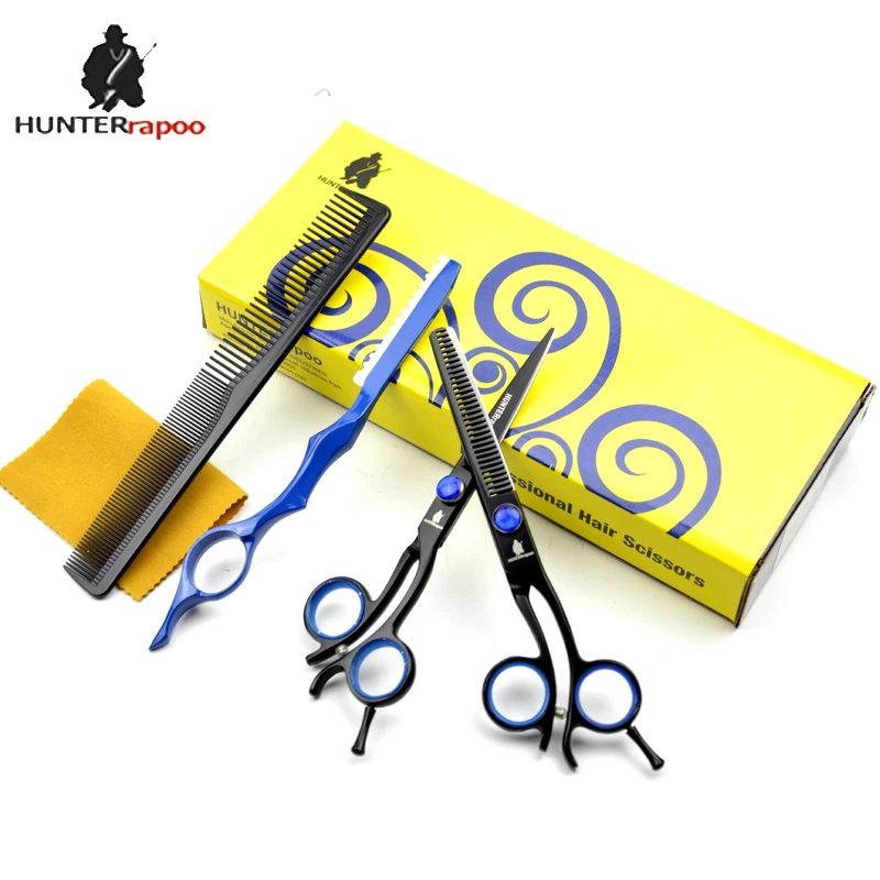 

50% Off HT9168 Japanese stainless steel 440C professional hair cutting scissors kit razor cutting shear barber thinning scissor
