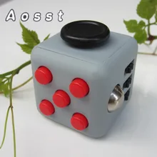 AOSST 11Types Fidget Cube Toys A Vinyl Desk fidget spinner Toys For Boys children Cube Black Green Grey Red Toys puzzle Cube